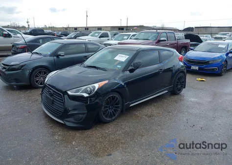 2013 Hyundai Veloster Turbo W/Black z USA, uszkodzony, nr VIN KMHTC6AE6DU179365